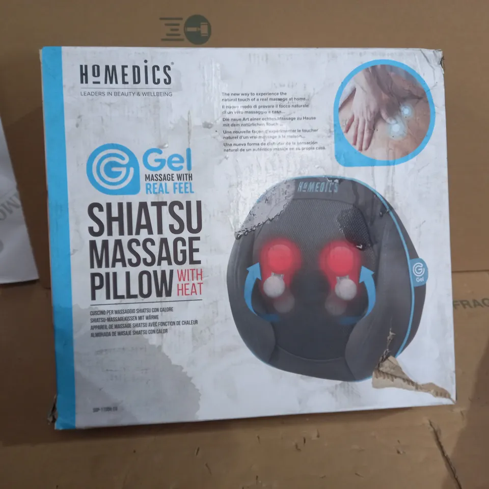 BOXED HOMEDICS SHIATSU MASAE PILLOW WITH HEAT 