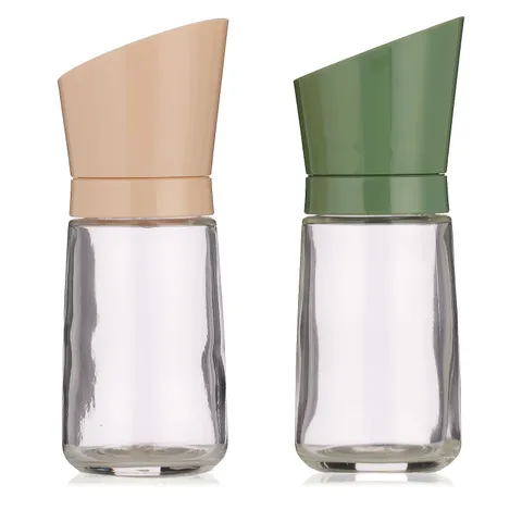 KUHN RIKON SET OF 2 TULIP GLASS SPICE GRINDERS
