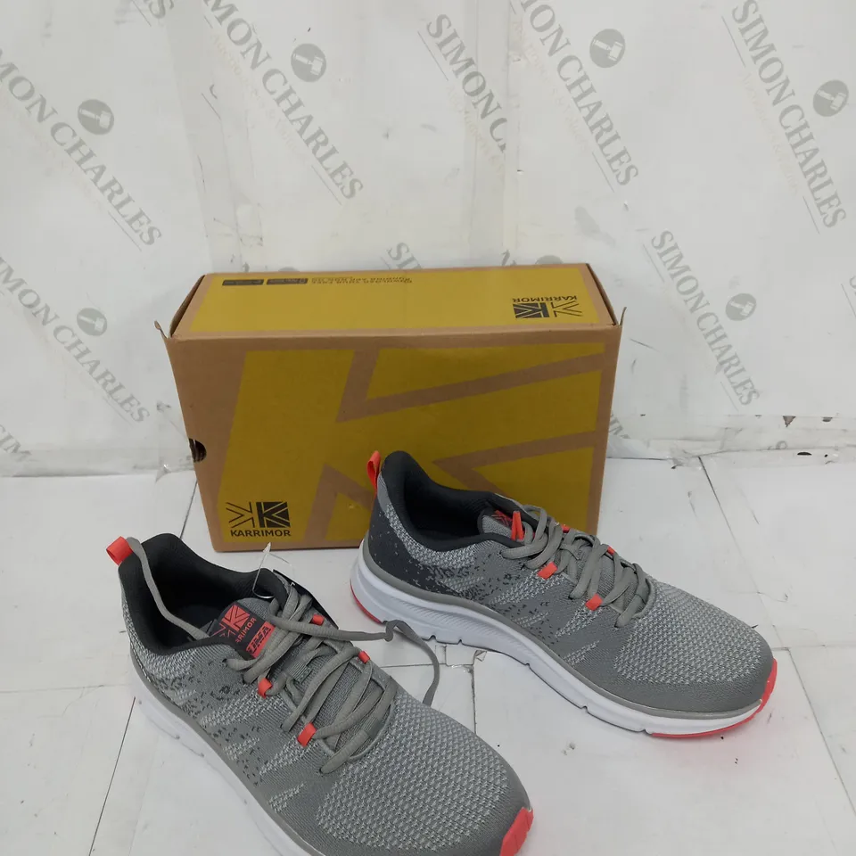 BOXED PAIR OF KARRIMOR DUMA 6 LD00 GREY/CORAL SIZE 9