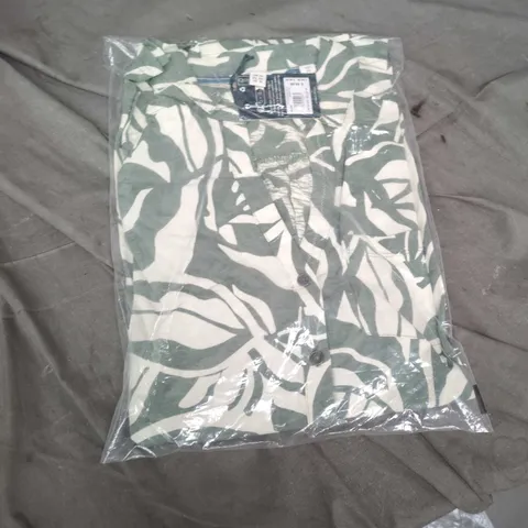 WOMANS HAWIAN SHIRT BY WHITE STUFF IVORY AND GREEN