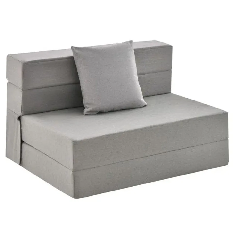 BOXED COSTWAY FOLDING MATTRESS WITH PILLOW 6 INCH TRI-FOLD SOFA BED WITH HIGH-DENSITY FOAM