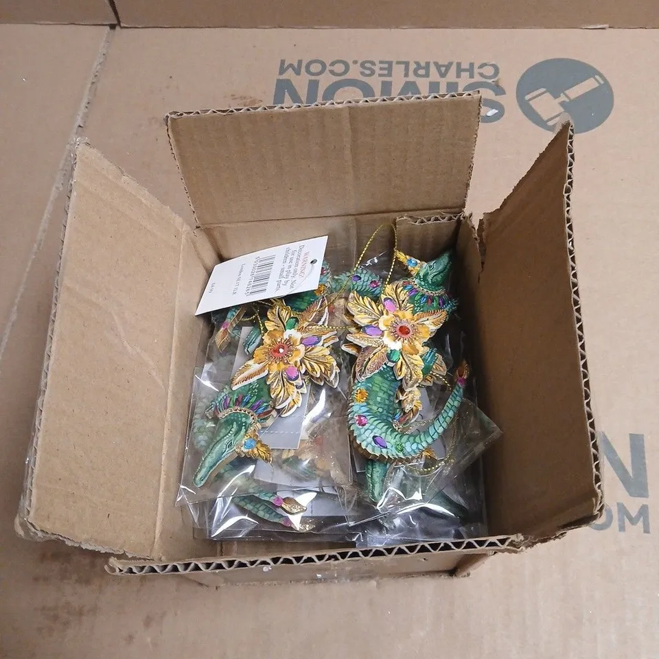 BOX OF APPROXIMATELY 10 X GISELA GRAHAM LONDON CROCODILE DECORATION