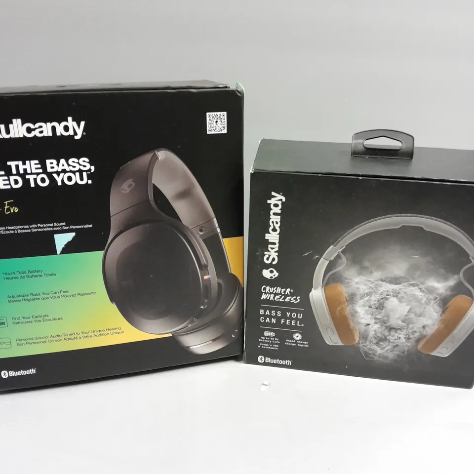 7 X ASSORTED SKULL CANDY WIRELESS OVERHEAD EARPHONES 