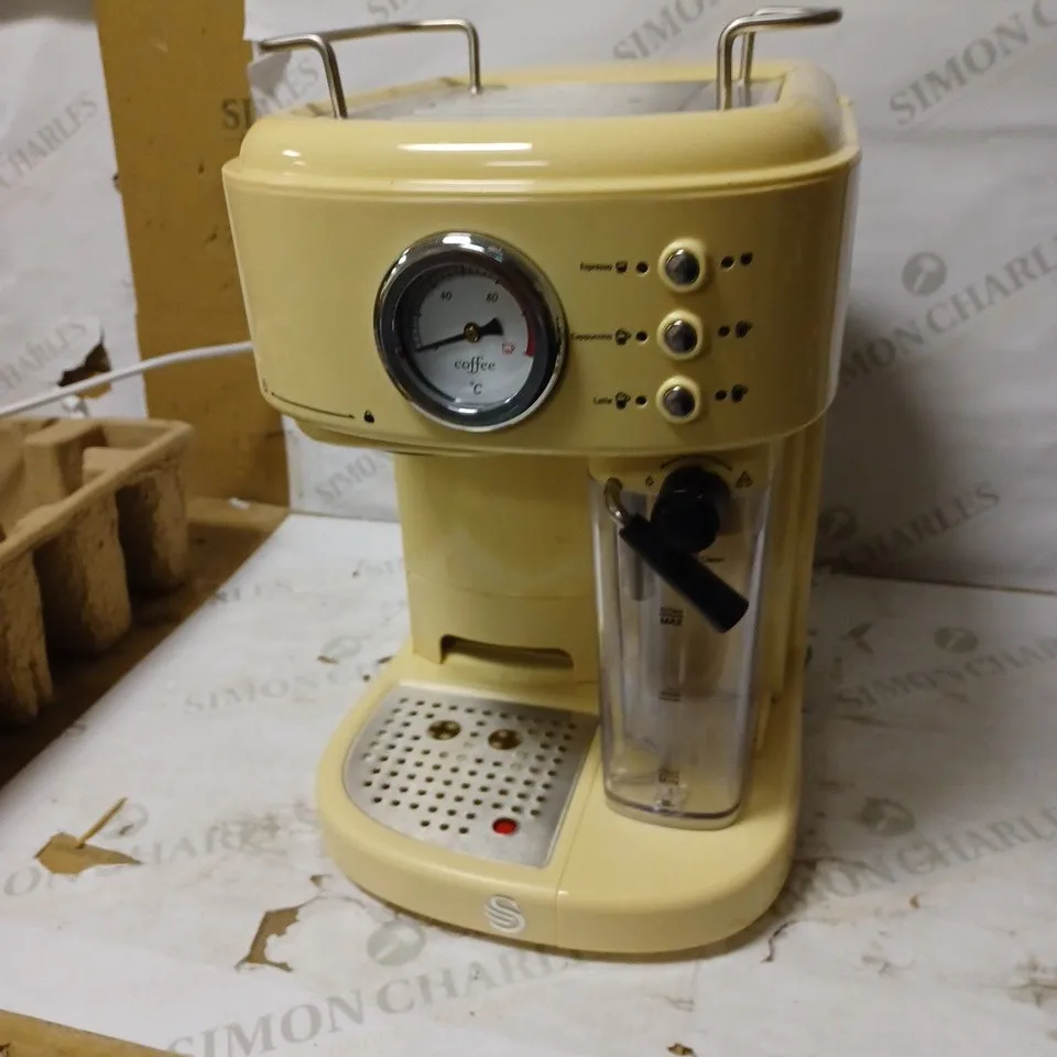 SWAN RETRO CREAM ESPRESSO COFFEE MACHINE
