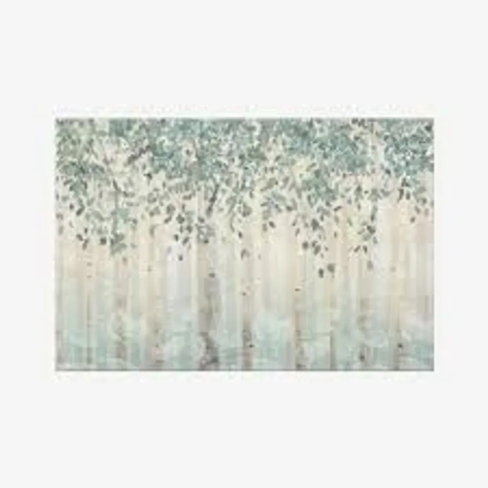 BOXED DREAM FOREST I SILVER LEAVES BY JAMES WIENS - PAINTING PRINT ON CANVAS
