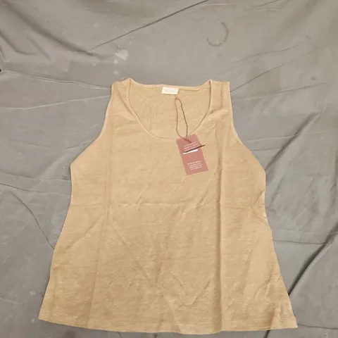 POETRY FASHION WOMEN'S SLEEVELESS KNIT TOP β UK 18 SAND
