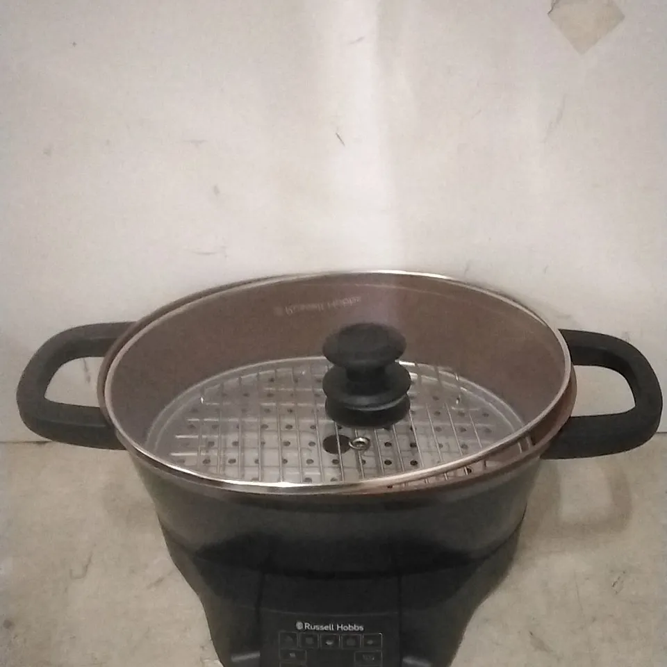 (BROKEN LID HANDLE) BOXED RUSSEL HOBS GOOD TO GO MULTI-COOKER