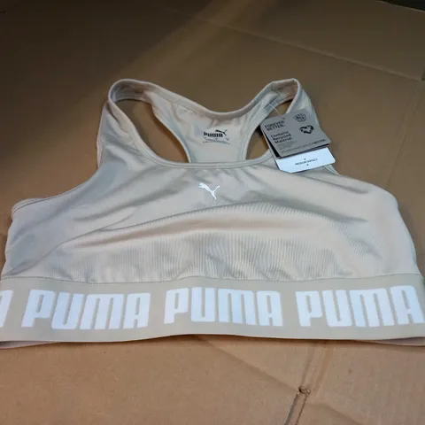 PUMA STONE/LOGO MILD IMPACT STRONG BRA - MEDIUM