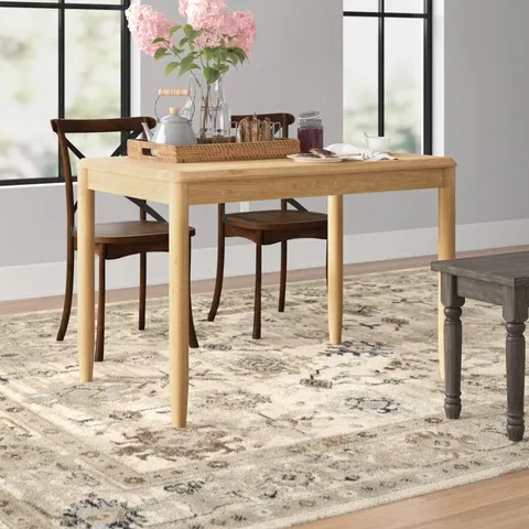 BOXED ANKRUM OAK SOLID WOOD DINING TABLE - LIGHT OAK