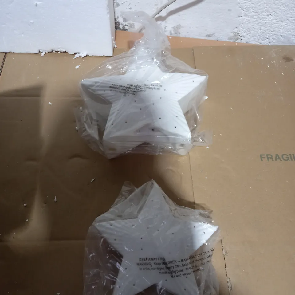 K BY KELLY HOPPEN SET OF 2 LARGE CERAMIC LIGHT UP ORNAMENTS