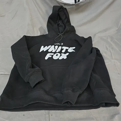 BLACK HOODIE WITH WHITE FOX VOL. 3 – UK L (US 40, EUR 50)