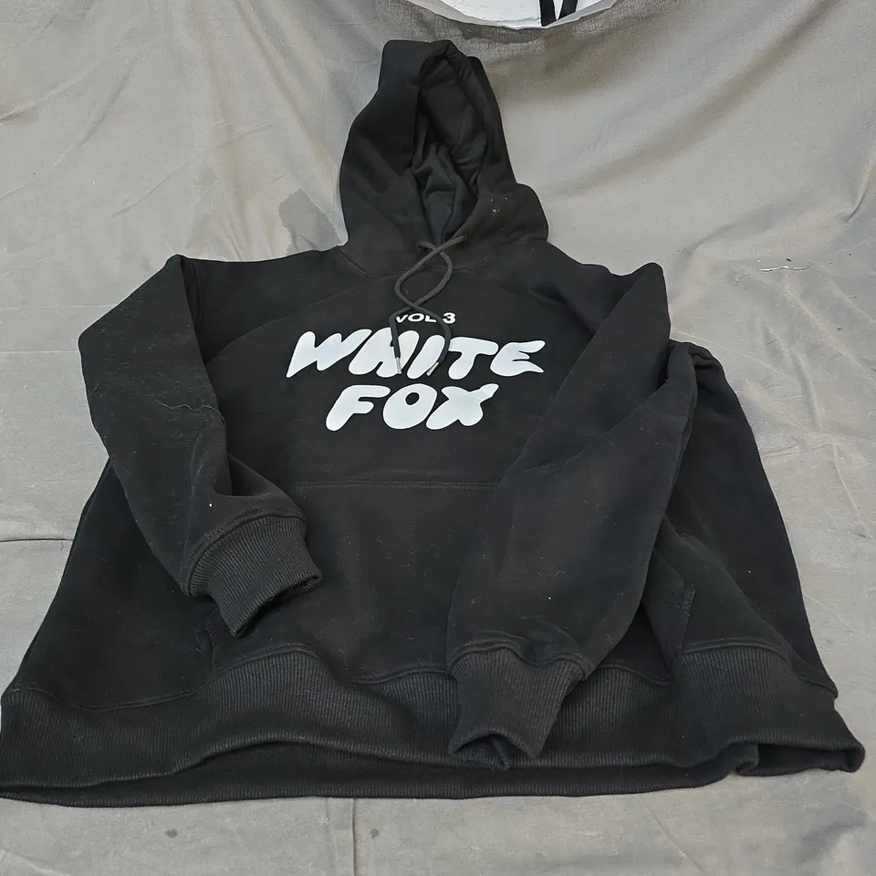 BLACK HOODIE WITH WHITE FOX VOL. 3 – UK L (US 40, EUR 50)