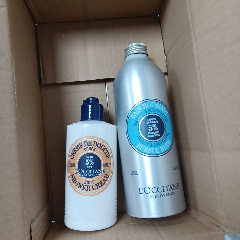 L OCCITANE SHOWER CREAM AND BUBBLE BATH