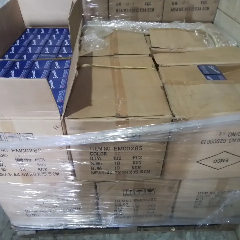 PALLET CONTAINING 12 MULTIPACK BOXES OF ASSORTED EMCOLITE DOWNLIGHTS TO INCLUDE EMC028S AND EMC030S