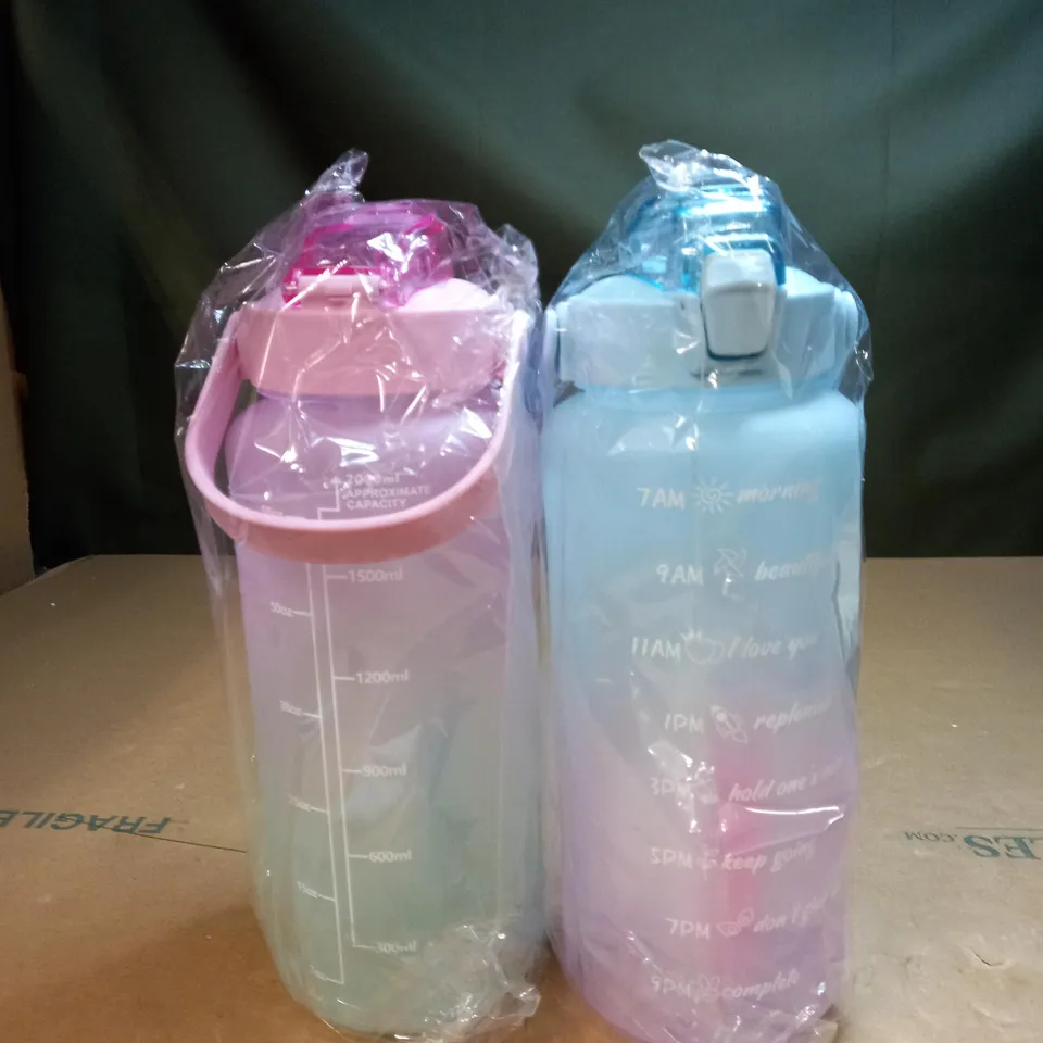 DESIGNER PAIR OF LARGE CAPACITY DRINKING BOTTLES 
