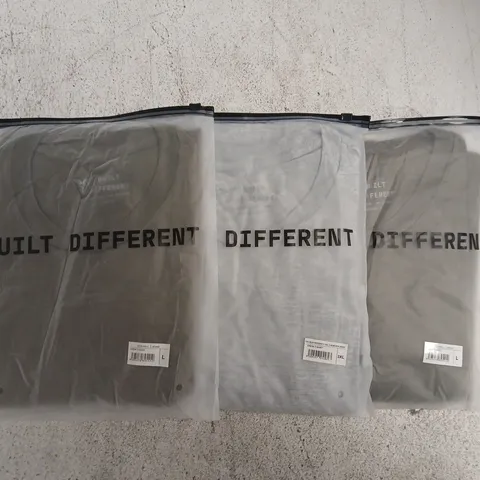 SET OF APPROXIMATELY 10 ASSORTED BUILT DIFFERENT T-SHIRTS/SHIRTS IN VARIOUS COLOURS AND SIZES