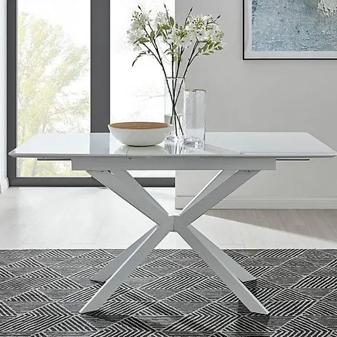 BOXED LIRA GREY 120CM EXTENDABLE DINING TABLE (2 BOXES)