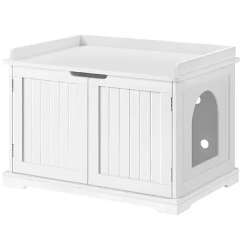 BOXED YAHEETECH LITTER BOX ENCLOSURE - WHITE (1 BOX)