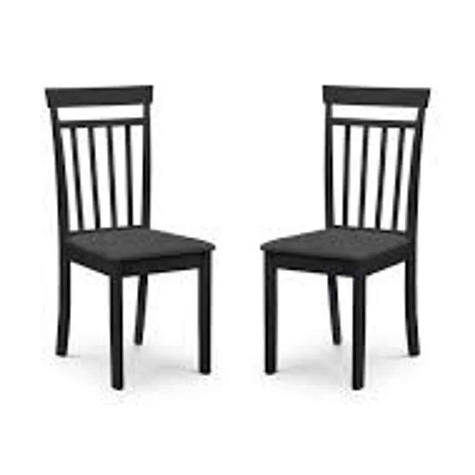 BOXED SET OF 2 JULIAN BOWEN COAST DINING CHAIRS - BLACK (1 BOX)