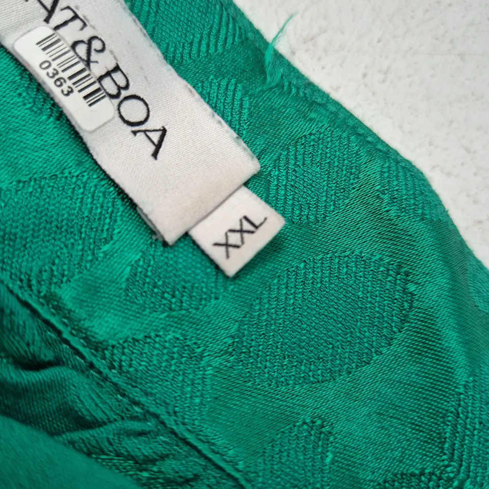 Rat & Boa Teal Green Jacquard Dress – Women's Clothing (Size XXL)