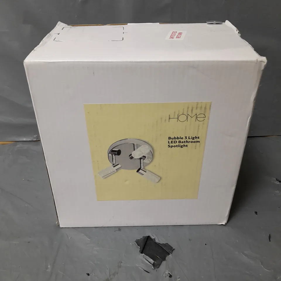 BOXED HOME BUBBLE 3 LIGHT LED BATHROOM SPOTLIGHT 