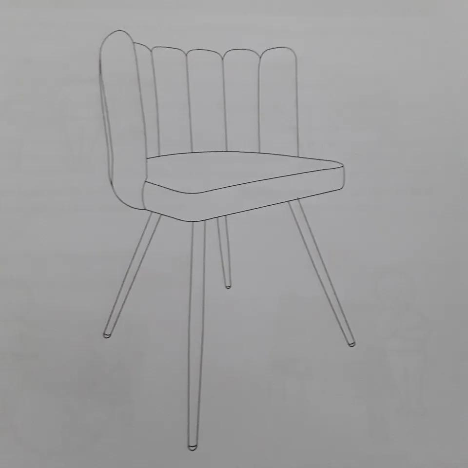 BOXED MARKLAND BLACK VELVET DINING CHAIR 