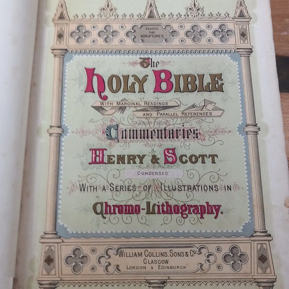 HOLY BIBLE COMMENTARIES SCOTT & HENRY REV JOHN EADIE