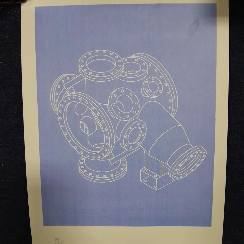 VACUUM CHAMBER BLUE/WHITE ART PRINT 