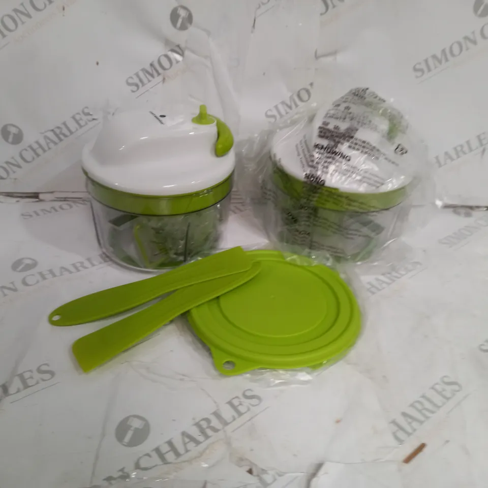 KITCHEN ESSENTIALS BLENDER SET X2 IN GREEN