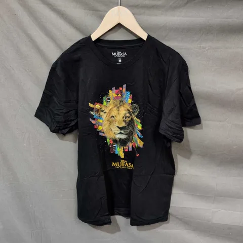 DISNEY MUFASA THE LION KING T-SHIRT β BLACK β UK MEDIUM (M)