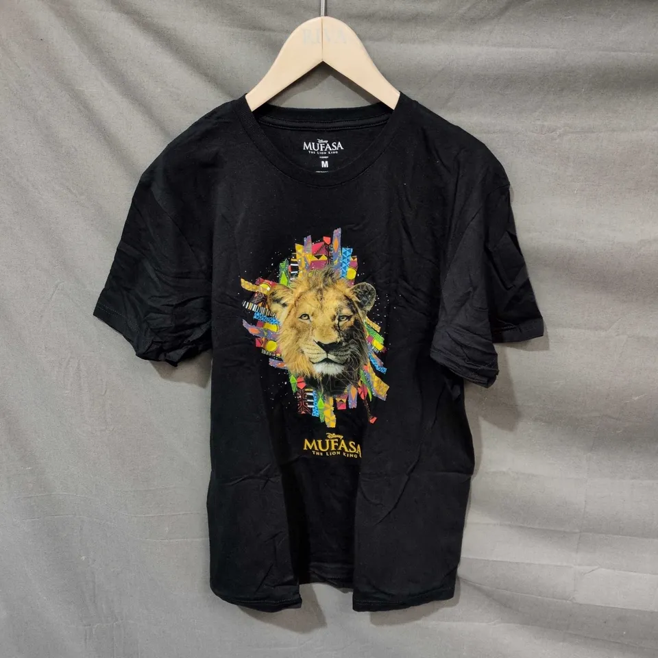 DISNEY MUFASA THE LION KING T-SHIRT – BLACK – UK MEDIUM (M)