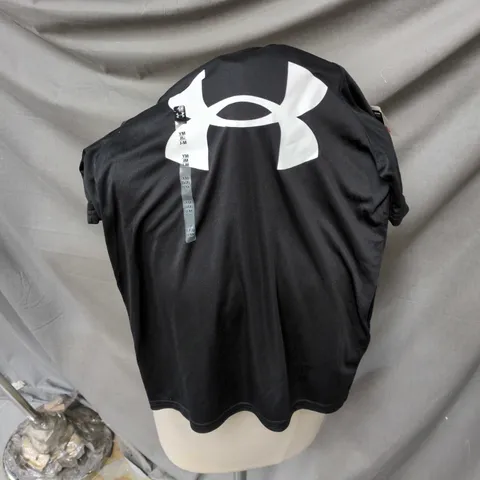 UNDER ARMOUR BOYS' UA TECH BIG LOGO SHORT SLEEVE T-SHIRT – BLACK (YM)