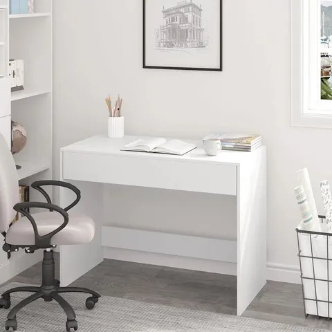 BOXED MENANDROS 100cm W RECTANGLE WRITING DESK - WHITE (1 BOX)