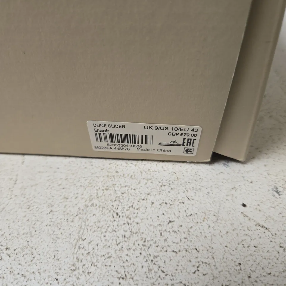 ALLSAINTS DUNE SLIDER BLACK – UK 9 (US 10 / EU 43)