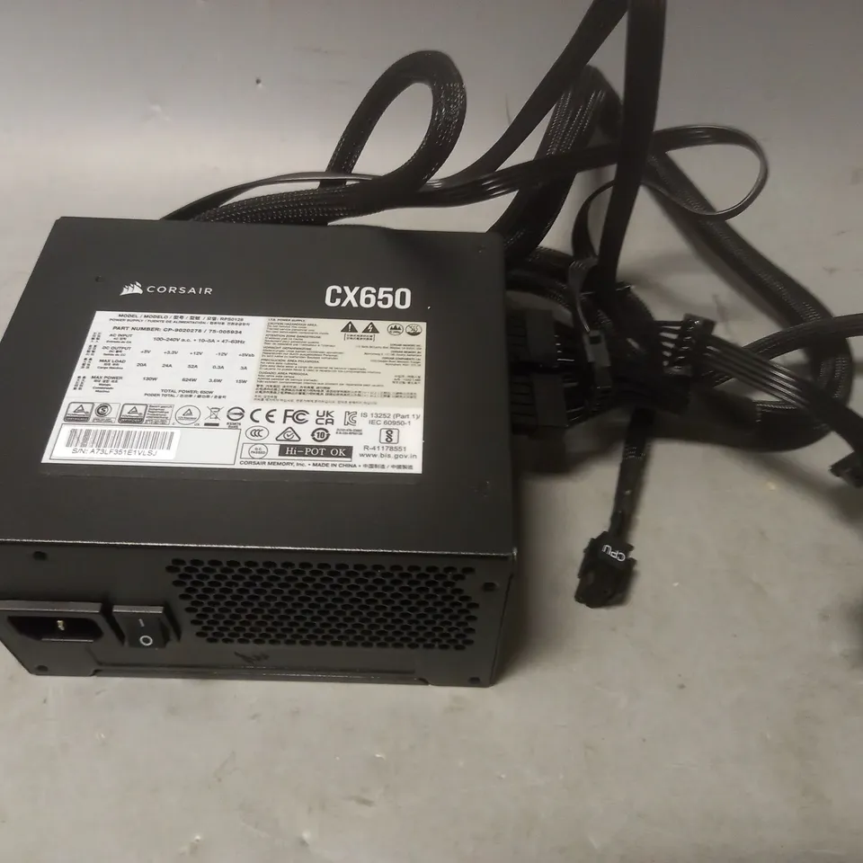 UNBOXED CORSAIR CX650 POWER ADAPTER