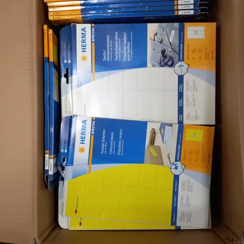 BOX OF 30 ASSORTED COLOURED LABELS A4, 70 X 37 MM, YELLOW LABELS
