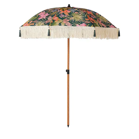 GARDEN STORIES HOT HOUSE PRINTED 2M TASSEL PARASOL 