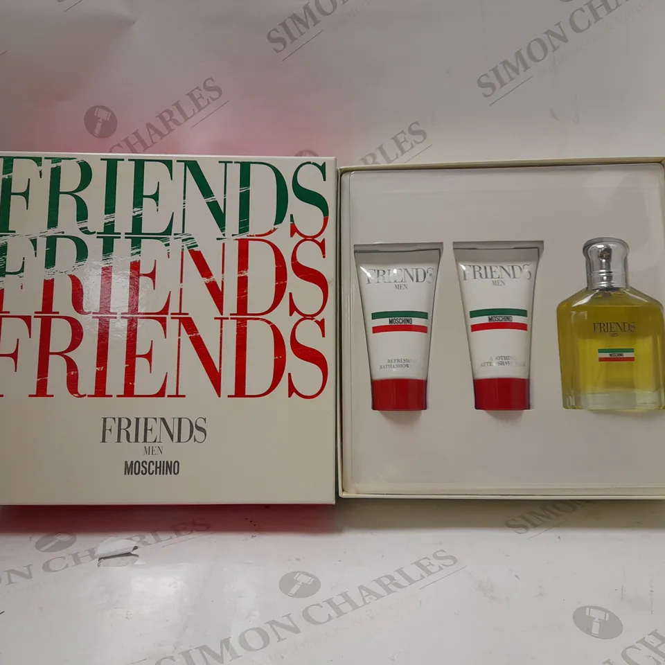 MOSCHINO FRIENDS FOR MEN TO INCLUDE - BATH&SHOWER GEL - AFTER SHAVE BALM - FRAGRANCE 