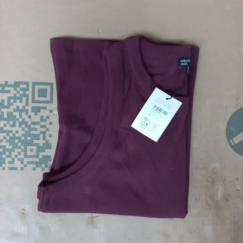 NOBODY'S CHILD RACER VEST IN BURGUNDY SIZE LARGE