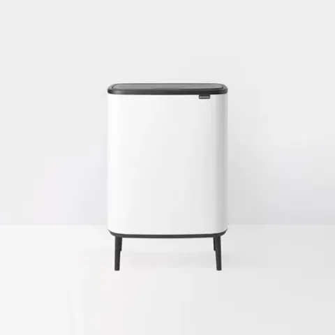 BOXED BRABANTIA BO HI TOUCH BIN, 30 + 30 LITRE TOUCH BIN WITH TWO INNER BUCKETS (1 BOX)