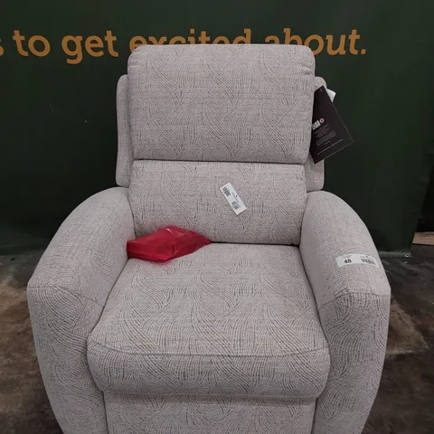 QUALITY BRITISH DESIGNER G PLAN HAMILTON POWER RECLINING EASY CHAIR CORAL MULTI FABRIC