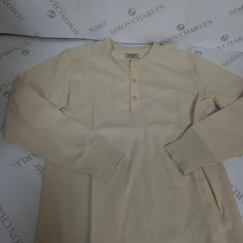 CREAM BRONSON CO. BUTTON LONG SLEEVE SHIRT SIZE M