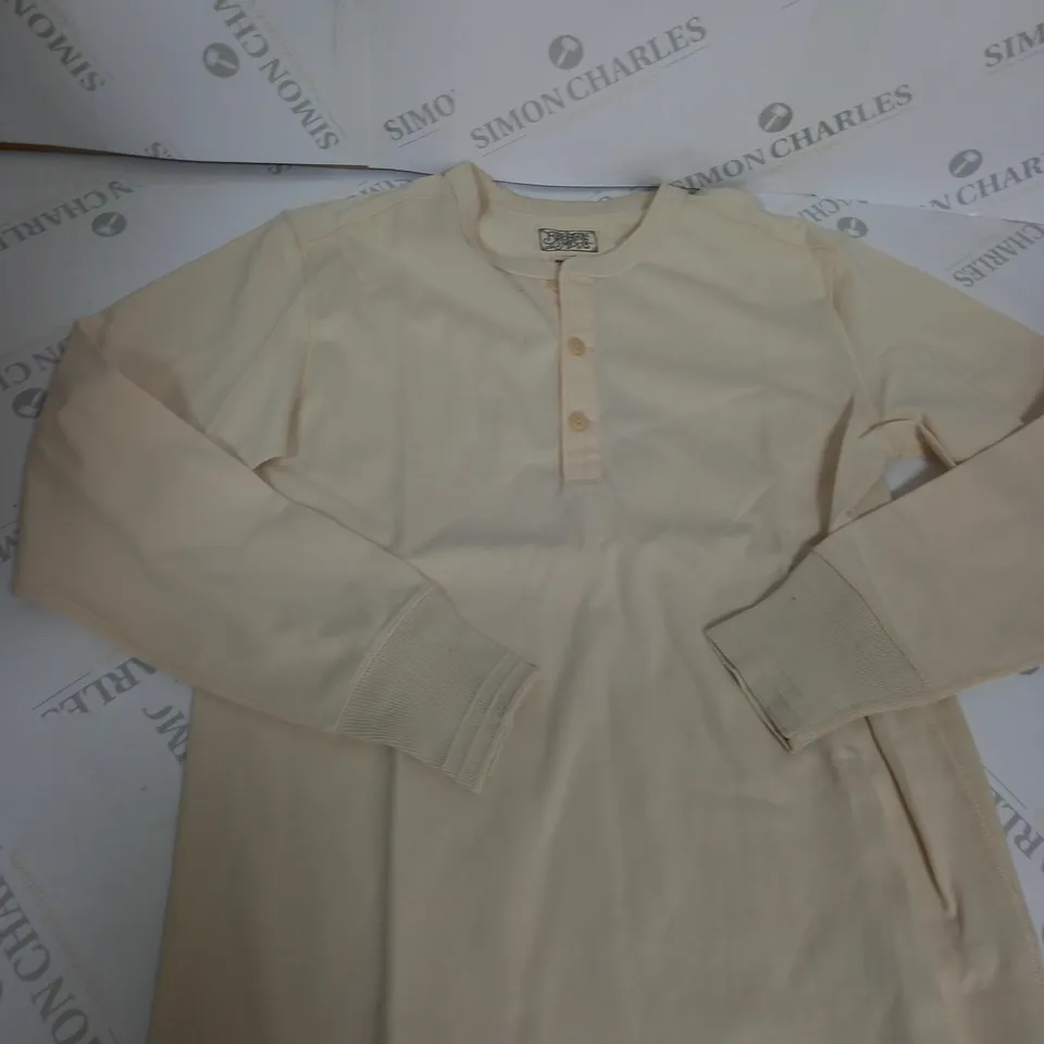 CREAM BRONSON CO. BUTTON LONG SLEEVE SHIRT SIZE M