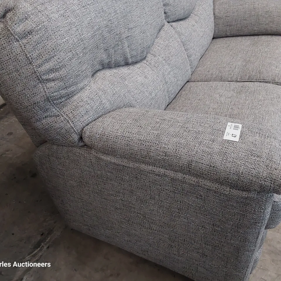 QUALITY BRITISH DESIGNER G PLAN THREE SEATER SOFA GREY FABRIC 