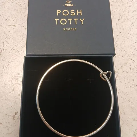 POSH TOTTY DESIGNS HEART BANGLE STERLING SILVER