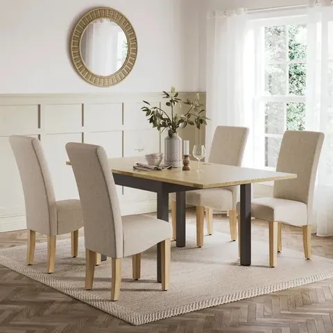 BOXED OLNEY FLIP TOP 4-6 SEATER DINING TABLE - CHARCOAL (1 BOX)
