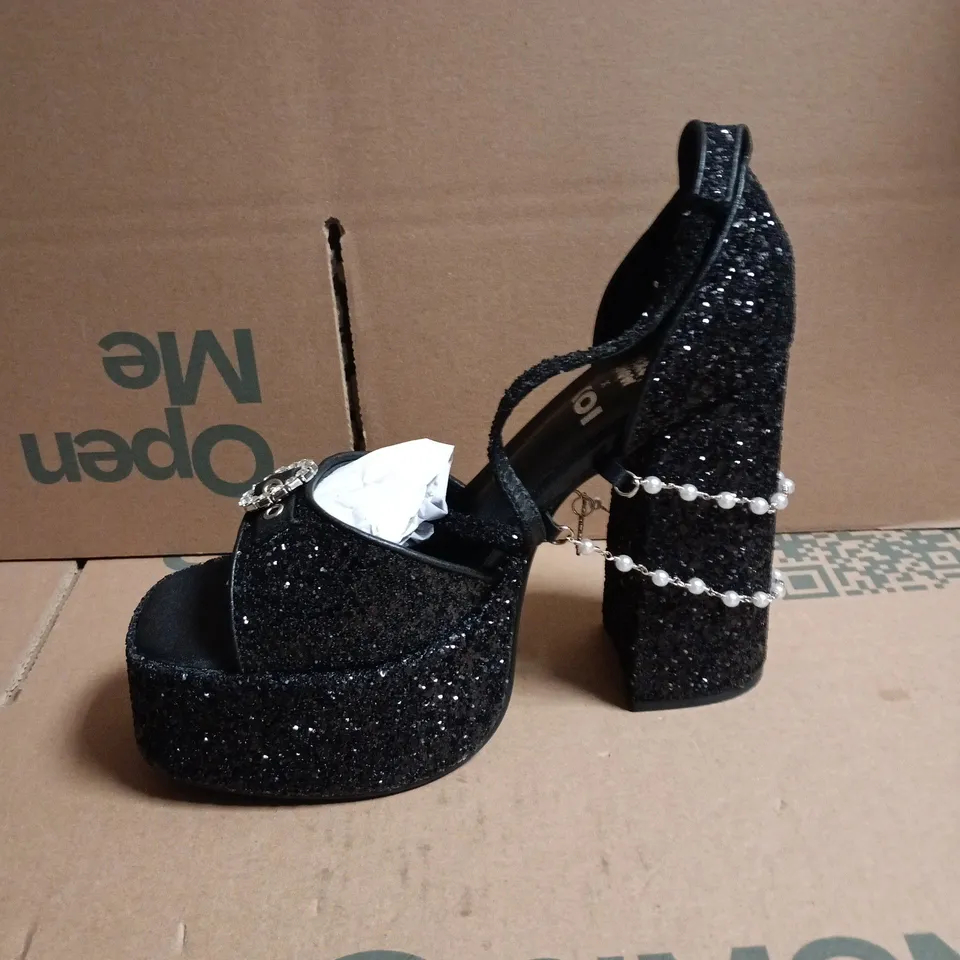 BOXED KOI X ROCKY HORROR SHOW FRASNK N FURTER CHERM HEELS BLACK SIZE 7