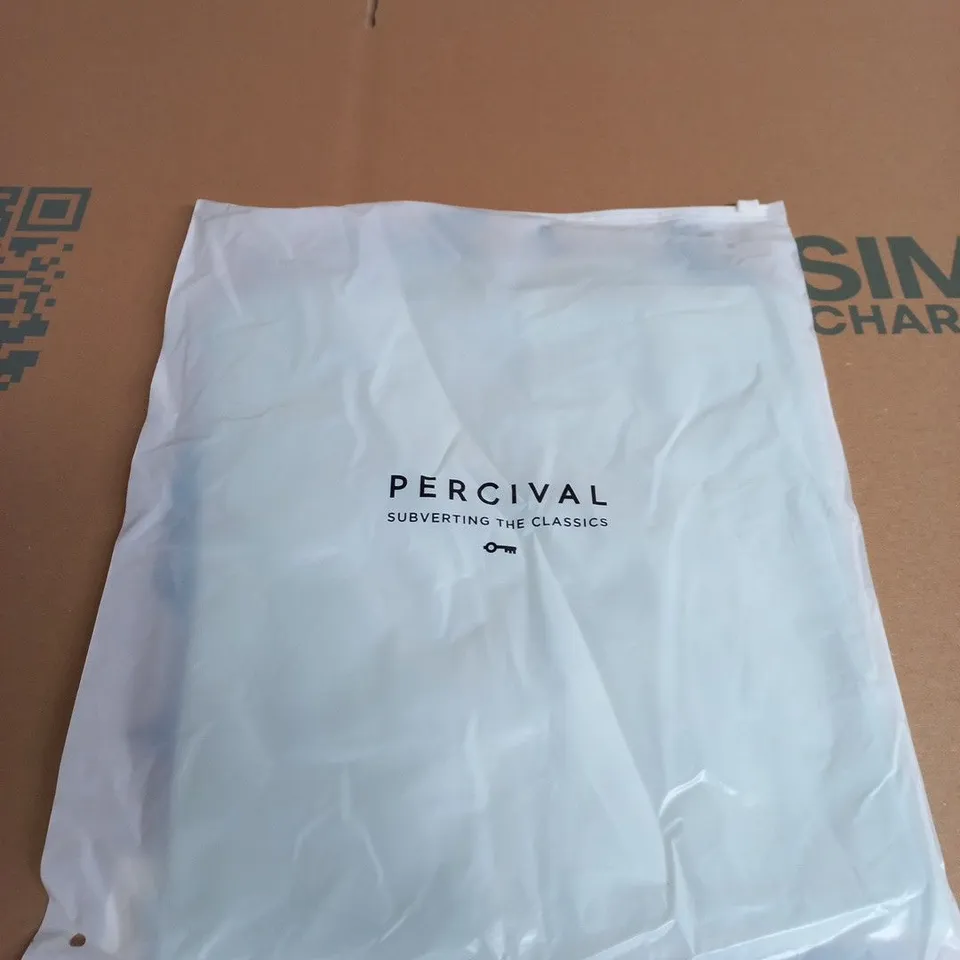 PERCIVAL MEKIN OVERSIZED T SHIRT – SAGE – ORGANIC COTTON – UK S 