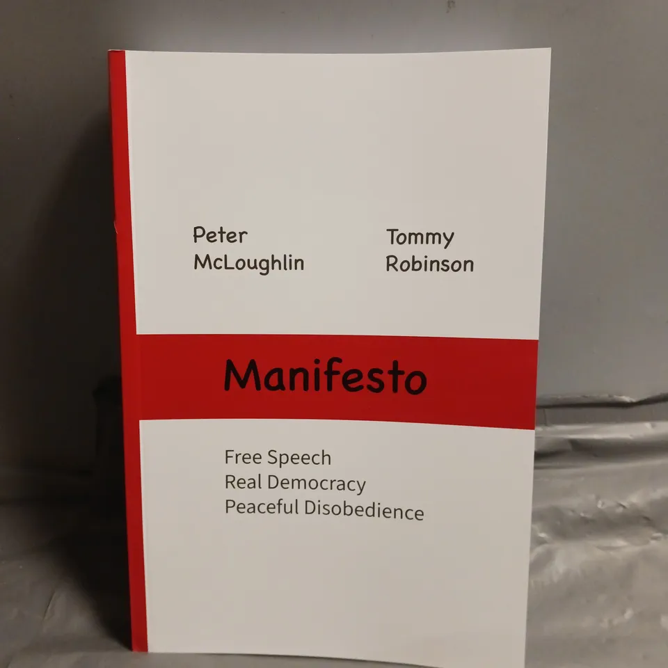 MANIFESTO - BY TOMMY ROBINSON AND PETER MCLOUGHLIN (PAPERBACK)