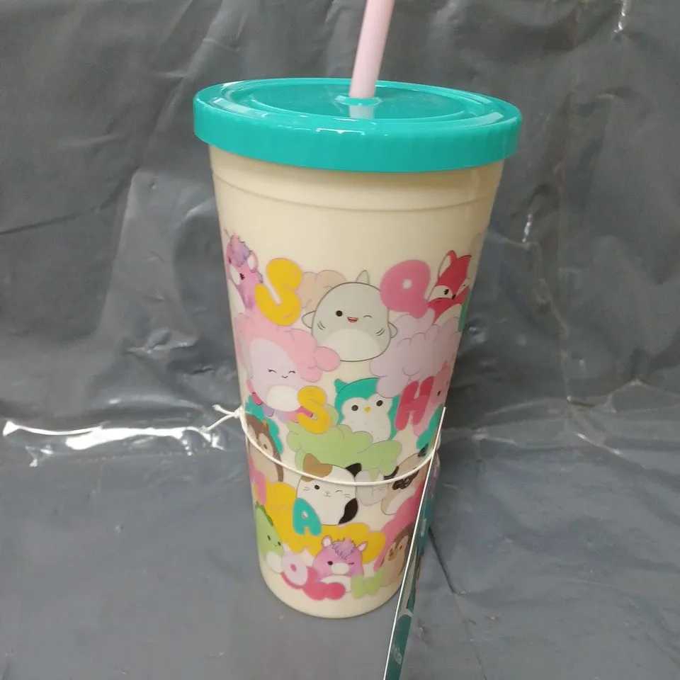 SQUISHMALLOWS BEAKER WITH STRAW